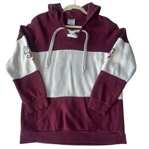 Harry Potter Gryffindor Hoodie Burgundy White Crest Pullover Sweatshirt